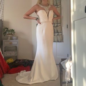 White prom or wedding dress